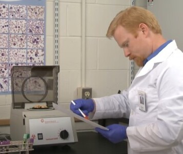 Врач в кабинете клиники